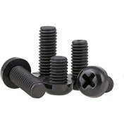 Resim M4 x12mm Plastik Civata Vida SiYAH x 5 adet (rf003) 