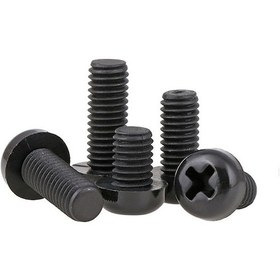 Resim M4 x12mm Plastik Civata Vida SiYAH x 5 adet (rf003) 