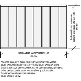 Resim Alüminyum Panel Radyatör Ekol 600x1300 Ral 9010 Beyaz 