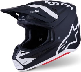 Resim Alpinestars S-M7 Dasher Off-Road Kaskı Siyah Beyaz 