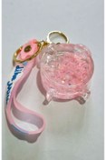 Resim Modellino Hediyelik Kawaii Kristalize Sulu Anahtarlık Silikon Bileklik & Çanta Süsü - Pembe Masa Saati 
