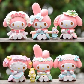 Resim Oda ve Araba Dekorasyonu için 1/6 Adet Sanrio Bebek Çay Partisi Hello Kitty Figürleri 