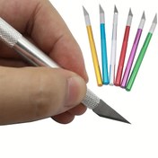 Resim 1 adet Rastgele Renk 5D Elmas Boyama Kağıt Kesici Bıçak DIY Elmas Nakış Çapraz Dikiş Araçları Aksesuarları Sanat Bıçağı Kağıt Kesici 