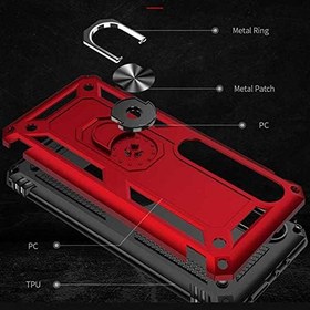 Resim Aksesuarcim Xiaomi Mi Note 10 Lite ile Uyumlu Kılıf Silikon Yüzük Standlı Araç Tutucu için Mıknatıslı Darbe Karşı Dayanıklı Koruma Tank İnce Kap Vega Altın 