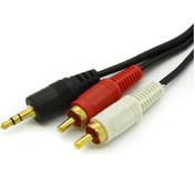 Resim 3.5 mm Stereo To 2 Rca Aux Tos Ses Kulaklık Kablosu 