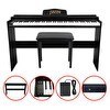 Resim Jwin SDP-92 Tuş Hassasiyetli 88 Tuşlu Kapaklı Dijital Piyano + Tabure - Siyah 