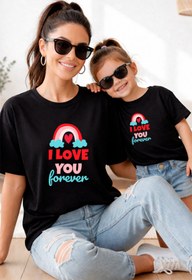 Resim genosha Anne Kız 100% Pamuk T-shirt Mama Mini Mother Daughter TEKLİ FİYAT 