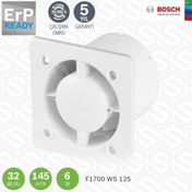 Resim Bosch F1700 Ws 125 Dp125 Mw Mat Beyaz Cam Duvar Tipi Aspiratör 