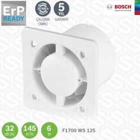 Resim Bosch F1700 Ws 125 Dp125 Mw Mat Beyaz Cam Duvar Tipi Aspiratör 