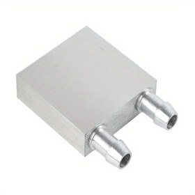 Resim 1pc New Mini Aluminum Water Cooling Radiator, Liquid Cooler Water Block For CPU GPU Computer Parts Cooling Block 4*4cm/1.57*1.57in 
