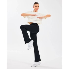 Resim Skechers W Basic Flare Legging Kadın Tayt S2510201-001 Siyah Kalıp ile Rahat Tasarım 