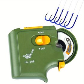 Resim Otomatik Balık Kanca Bağlama Makinesi - Yüksek İndeksli Plastik Yapı, Su Geçirmez Tasarım ve Çoklu Kanca Boyut Ayarları ile Kolay Kullanım Balıkçılık Aracı (HL-288 Model 3), Balıkçılık Kanca 