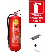 Resim Tüpaş Yangın Tüpü 6 KG + Yangın Tüpü Levhası+ Askı Aparatı ve Dübel 
