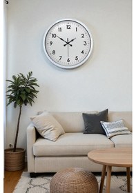 Resim 40 Cm Beyaz Metal Standart Duvar Saati Diğer 