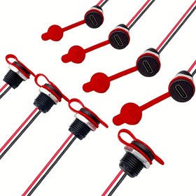 Resim 5-8 Adet Type-C 2P Siyah Yuvalı Somunlu USB Soketi —— Ev Aletleri, Lambalar ve Elektrikçiler İçin Uygun 