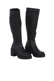 Resim Bueno Shoes Siyah Deri Kadın Topuklu Çizme 01wf1706 