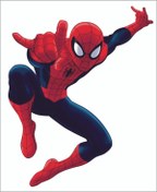 Resim HMNL Örümcek Adam Spider Man Peter Parker Sticker 12x9,5 cm) 00830 