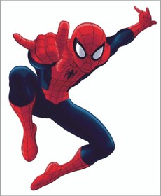 Resim HMNL Örümcek Adam Spider Man Peter Parker Sticker 12x9,5 cm) 00830 