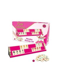 Resim Pınk Ahşap Okey Takımı Pembe Okey Takımı 