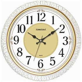 Resim Çatlatma Çerçeve Ev Ofis Işyeri Otel Büyük Rakamlı Duvar Saati Altın - Beyaz 