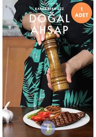 Resim Technojet 1 Adet 22cm Doğal Ahşap Karabiber Tuz Kahve Baharat Öğütücü Ahşap Değirmen Tuzluk Biberlik 