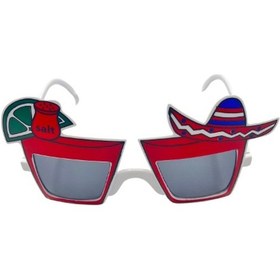 Resim Parti Gözlük Meksika Şapkalı Pembe 