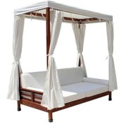 Resim BERZBUĞ LÜKS Mina Ahşap Bahçe Yatak 200wX100dX160h Şezlong 