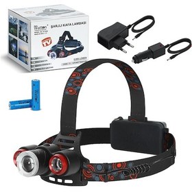 Resim 6000 Lümen Şarjlı Kafa Lambası Wt-632 Altın - Siyah 