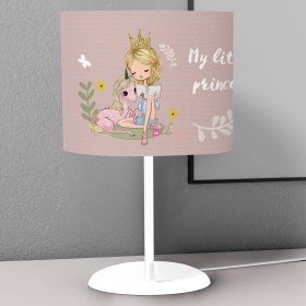Resim instababyrooms Kitap Okuyan Kız Desenli Çocuk Odası Dijital Baskılı Çocuk Odası Masaüstü Abajur Avize 