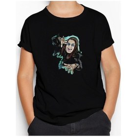 Resim Ozzy Osbounre Colors Body Siyah Çocuk Tişört Siyah 