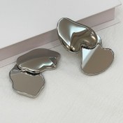 Resim Şık Çift Taraflı Metal Kalp Şekilli Taşınabilir Makyaj Aynası - Kompakt, Katlanabilir ve Seyahat ve Hediyeler İçin İdeal, Sevgililer Günü ve Yeni Yıl Kutlamaları İçin Mükemmel, Seyahat Aynası | Zarif Ayna | Metal Çerçeve 