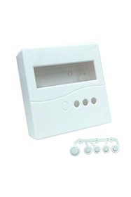 Resim Genel Markalar Plastik Proje Kutusu 86x86mm Beyaz Duvara Yüzeye Montaj Tip 1602 Lcd 3 Buton Elektronik Devre 