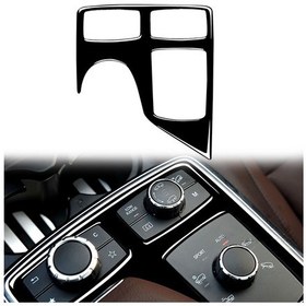 Resim Araba Sol Sürücü Merkezi Kolçak Kutusu Multimedya Paneli Dekoratif Etiket Mercedes-benz Gle 2015-2018 / Gls 2016-2018 / M Sınıfı 2012-2015 Siyah 1 Adet 