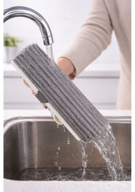 Resim Kendinden Sıkmalı Kelebek Mop Yedek Süngeri Yedek Mop Başlığı Yumuşak 