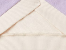 Resim Benetton Kız Bebek Lila Mix Simli Benetton Logo Baskılı Bisiklet Yaka Sweatshirt - 18-24 Ay 