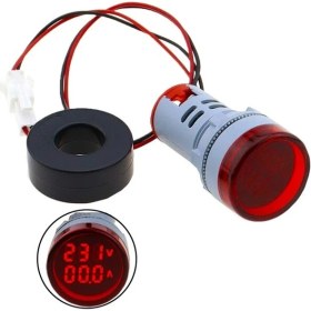 Resim Tianyi Dijital Voltmetre - Ampermetre Ac 50-500V 0-100A Kırmızı 