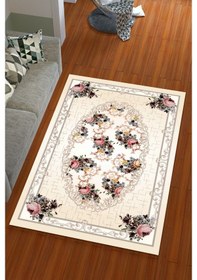 Resim Pembe Renkli Göbekli Desen Lastikli Halı Örtüsü (545037400) 