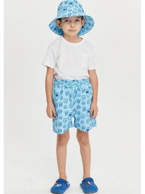 Resim Benitto Kids Erkek Çocuk Desenli Bucket Şapka 7007-mavi 
