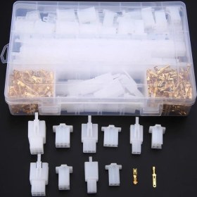 Resim Hatfon 580 Adet Otomotiv Motor Konnektör Terminal Seti 2,8mm 2-9 Pim Takım 5 Çeşit Şeffaf Çantada 