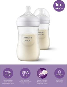 Resim Philips Avent Doğal Tepkili Natural Response Pp 2li Biberon Seti 260 Ml 1+ Ay 