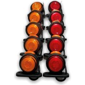 Resim Ahmet Otomotiv (10 Adet) Neon Mini Takoz Sarı-Kırmızı 12V-24V 