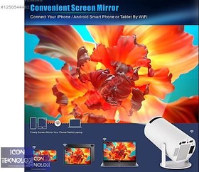 Resim HY300 PRO ANDROİD TV ÖZELLİKLİ TAŞINABİLİR PROJEKTÖR 