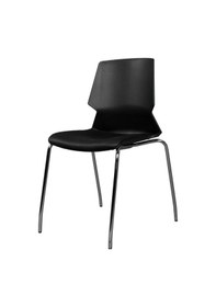 Resim Mora Siyah Deri Çalışma Koltuğu Ayarlanabilir Yükseklik Metal Ayaklı Ergonomik Ofis Sandalyesi Siyah 