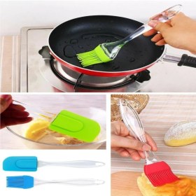 Resim Tamu Silikon Yumurta Fırçası ve Spatula 2'li Set 