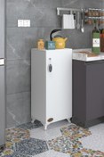 Resim Kenzlife Mutfak Dolabı Zehra 088*030*032 Byz Kilitli Ayaklı Banyo Evrak Ofis Kitaplık Ayakkabılık Ki 