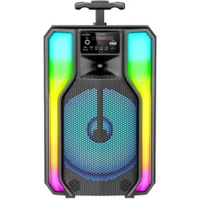 Resim NewFace GTS-1958 Rgb Işıklı Mikrofonlu 8'' Bluetooth Hoparlör 