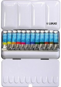 Resim Lukas Artist Tüp Sulu Boya Seti 12 Renk x 10 Ml. Metal Kutu 