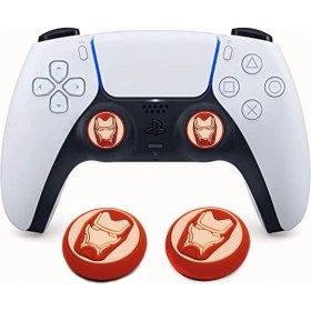 Resim Ps5 Dualsense 2 Adet Demr Adam Kabartma Desenli Analog Başlığ 