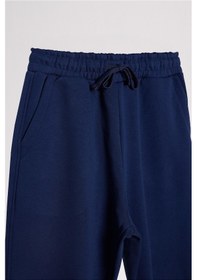 Resim Tudors Unisex Relax Fit Rahat Kesim Şardonlu 3 Cepli Lastikli Jogger Paça Lacivert Eşofman Altı-32645 Lacivert 