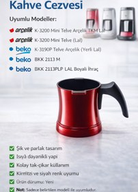 Resim ÖZ BEYAZ EŞYA K 3190 P Lal Kahve Makınası Cezve Seti Çift 2 ADET 